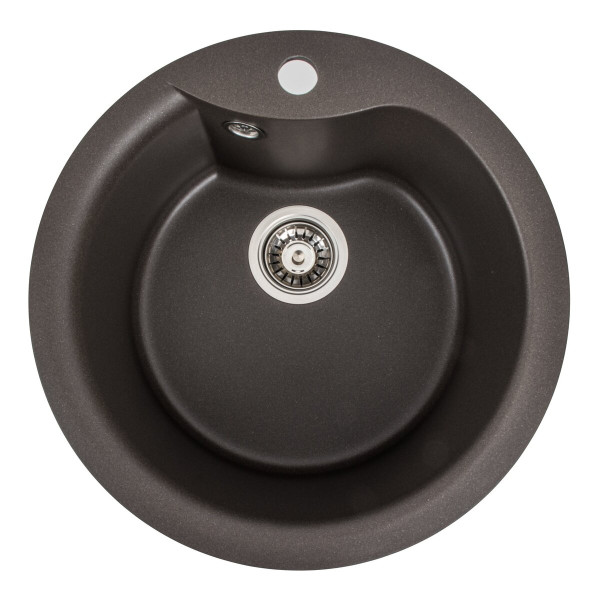 Гранітна мийка для кухні VALESO TURAS 480 матова Темна скеля