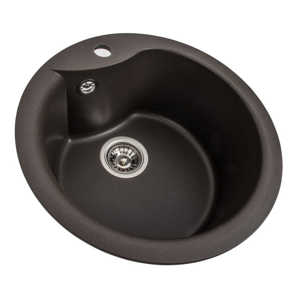 Гранітна мийка для кухні VALESO TURAS 480 матова Темна скеля