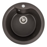 Гранітна мийка для кухні VALESO TURAS 480 матова Темна скеля