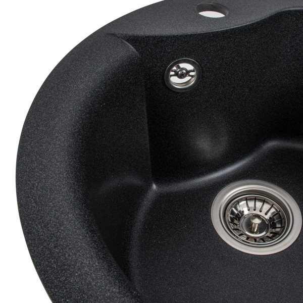 Гранітна мийка для кухні VALESO TURAS 480 матова Карбон