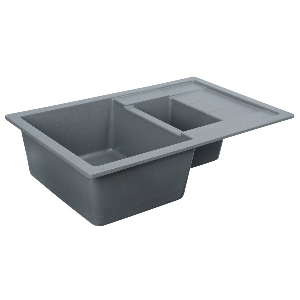 Гранітна мийка для кухні VALESO TOSKANA 7850W матова Сірий мусон