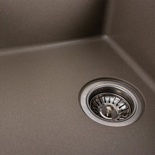 Гранітна мийка для кухні VALESO ZIRKONE 6250 матова Титан