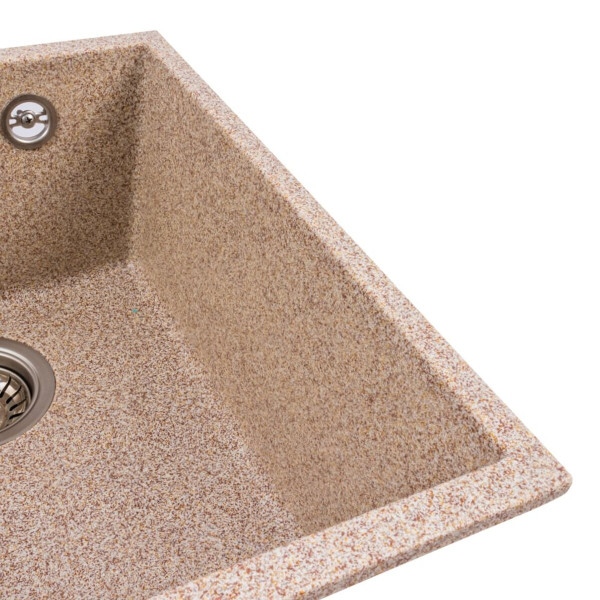 Гранітна мийка для кухні VALESO ROXY 3744 матова Карамель