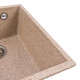 Гранітна мийка для кухні VALESO ROXY 3744 матова Карамель