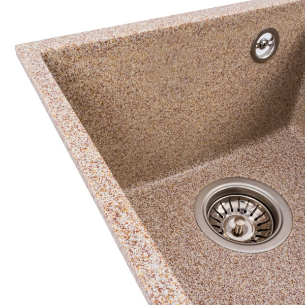 Гранітна мийка для кухні VALESO ROXY 3744 матова Карамель