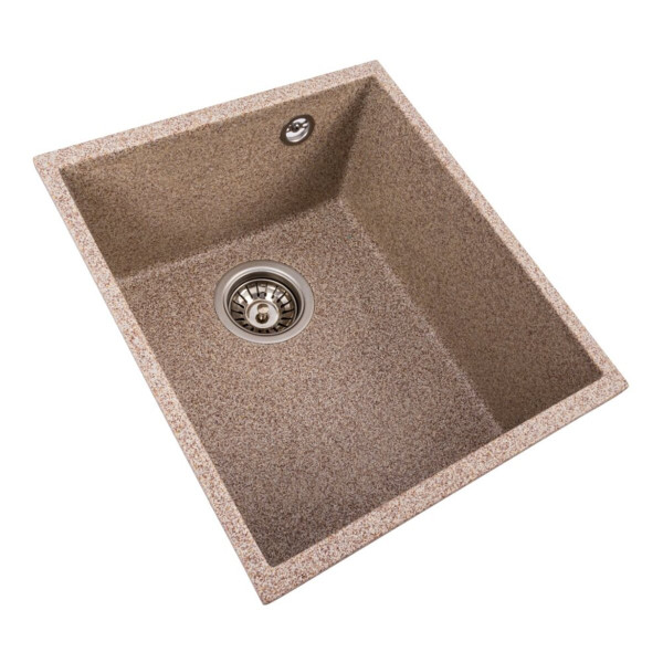 Гранітна мийка для кухні VALESO ROXY 3744 матова Карамель