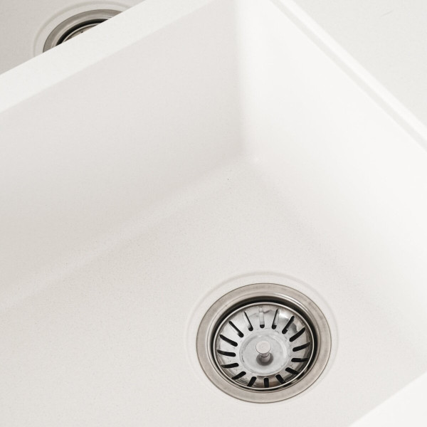 Гранітна мийка для кухні VALESO 7850 HARMONY матова Білосніжна