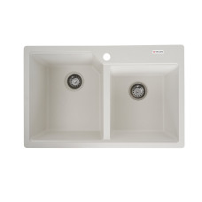 Гранитная мойка для кухни VALESO 7850 HARMONY матовая Белоснежная