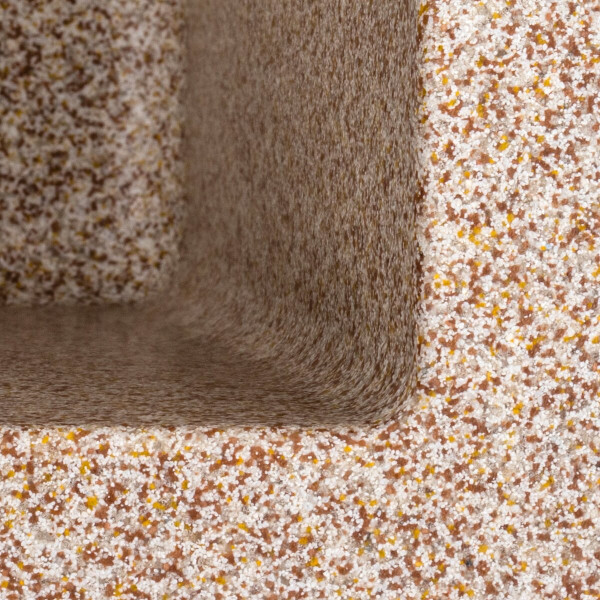 Гранітна мийка для кухні VALESO 4040 RUBA матова карамель