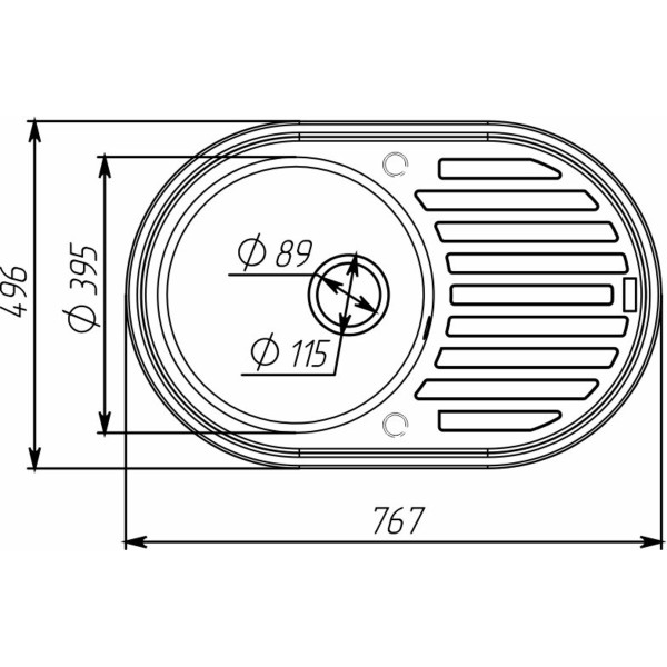 Гранітна мийка для кухні VALESO LIRA 7750 матова Сірий мусон