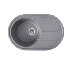 Гранітна мийка для кухні VALESO LIRA 7750 матова Сірий мусон