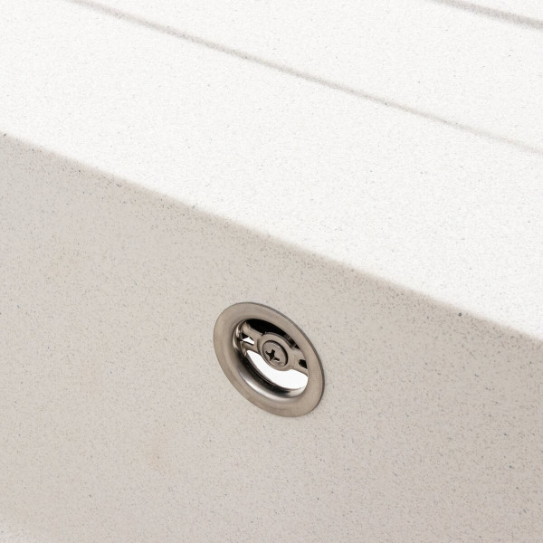 Гранітна мийка для кухні VALESO CASCADA 7050 матова Біла в крапку