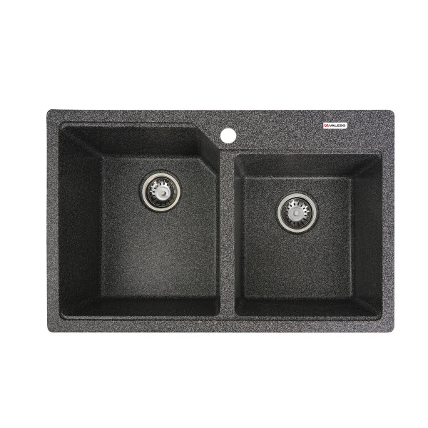 Гранітна мийка для кухні VALESO HARMONY 7850 матова Графіт