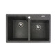 Гранітна мийка для кухні VALESO HARMONY 7850 матова Графіт