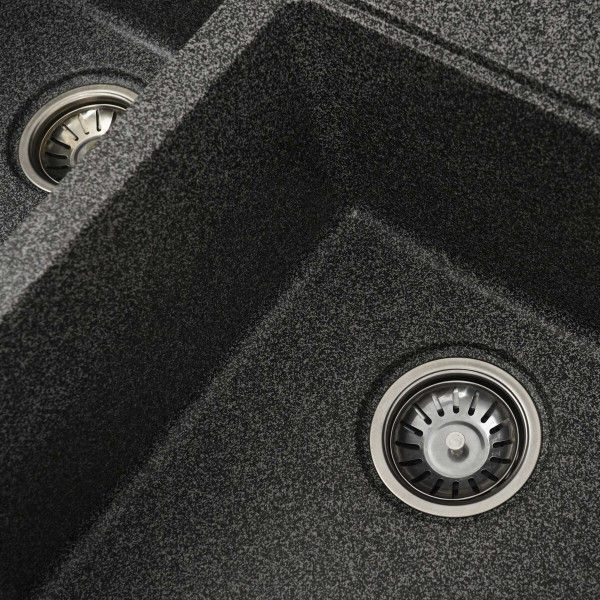 Гранітна мийка для кухні VALESO HARMONY 7850 матова Графіт