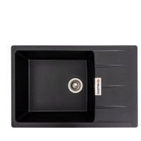 Гранитная мойка для кухни VALESO ROMA 7850 матовая Черный металлик