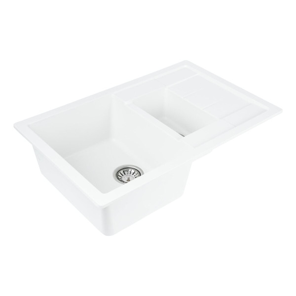 Гранітна мийка для кухні VALESO TOSKANA 7850W матова Білосніжна