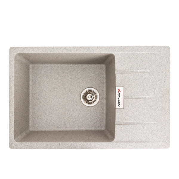 Гранітна мийка для кухні VALESO ROMA 7850 матова Сіра