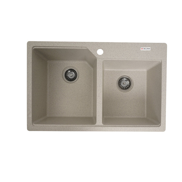 Гранітна мийка для кухні VALESO 7850 HARMONY матова Топаз
