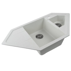 Гранитная мойка для кухни VALESO 9950 PANDORA матовая Белая в точку