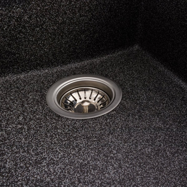 Гранітна мийка для кухні VALESO ROXY 3744 матова Графіт