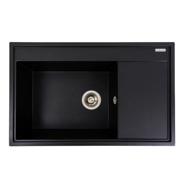 Гранітна мийка для кухні VALESO AZURIT 7950 матова Чорна