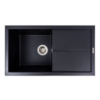Гранитная мойка для кухни VALESO SOLID 7843 матовая Черный металлик
