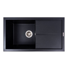 Гранитная мойка для кухни VALESO SOLID 7843 матовая Черный металлик