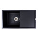 Гранітна мийка для кухні VALESO SOLID 7843 матова Чорний металік
