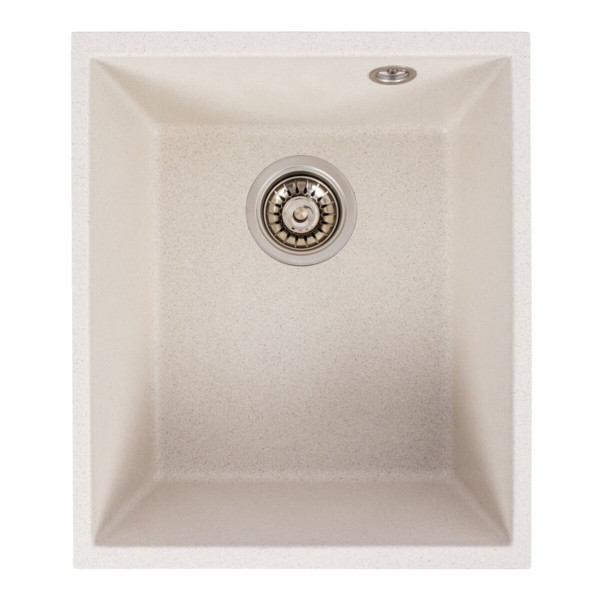 Кухонна гранітна мийка 3744 ROXY VALESO біла в крапку