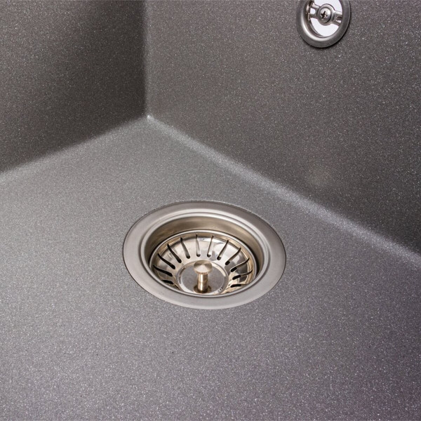 Гранітна мийка для кухні VALESO SOLID 7843 матова Сірий мусон