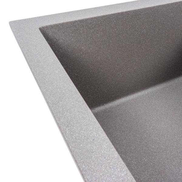 Гранітна мийка для кухні VALESO SOLID 7843 матова Сірий мусон