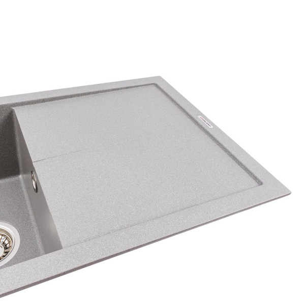 Гранітна мийка для кухні VALESO SOLID 7843 матова Сірий мусон