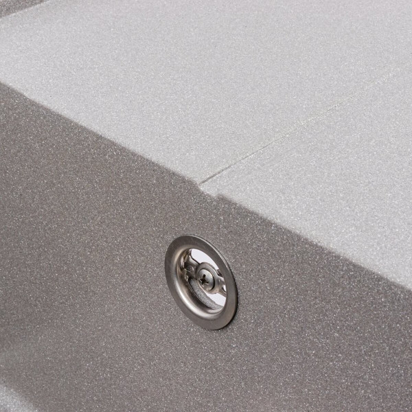 Гранітна мийка для кухні VALESO SOLID 7843 матова Сірий мусон