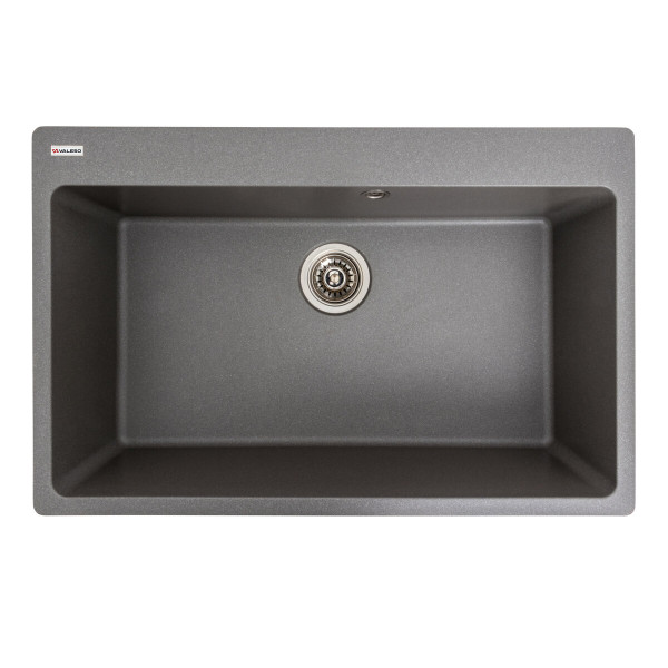 Гранітна мийка для кухні VALESO BOGEMA 7850 матова Сірий мусон