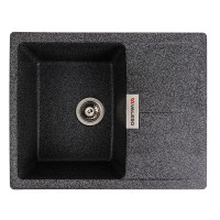 Гранітна мийка для кухні VALESO ZIRKONE 6250 матова Графіт