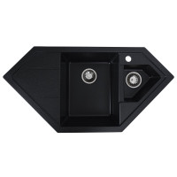 Гранитная мойка для кухни VALESO 9950 PANDORA матовая Черный металлик