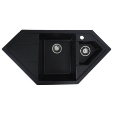 Гранитная мойка для кухни VALESO 9950 PANDORA матовая Черный металлик