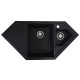 Гранітна мийка для кухні VALESO 9950 PANDORA матова Чорний металік