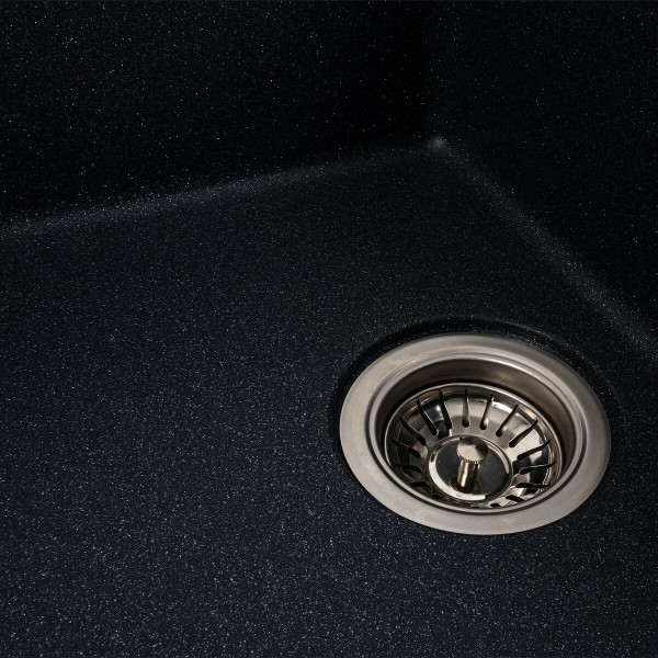 Гранітна мийка для кухні VALESO ZIRKONE 6250 матова Антрацит