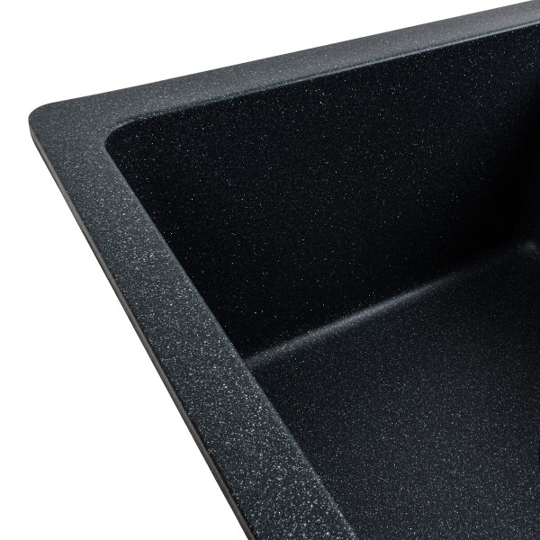 Гранітна мийка для кухні VALESO ZIRKONE 6250 матова Антрацит