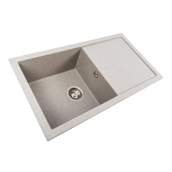 Гранітна мийка для кухні VALESO SOLID 7843 матова Сірий