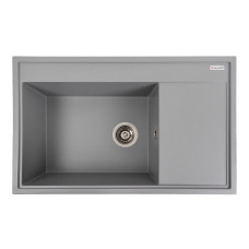 Гранитная мойка для кухни VALESO 7950 AZURIT матовый Серый металлик