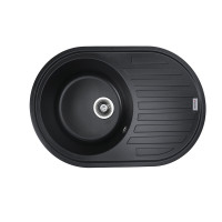 Гранітна мийка для кухні VALESO LIRA 7750 матова Чорна