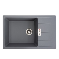 Гранитная мойка для кухни VALESO ROMA 7850 матовая Серый металлик