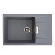 Гранітна мийка для кухні VALESO ROMA 7850 матова Сірий металік