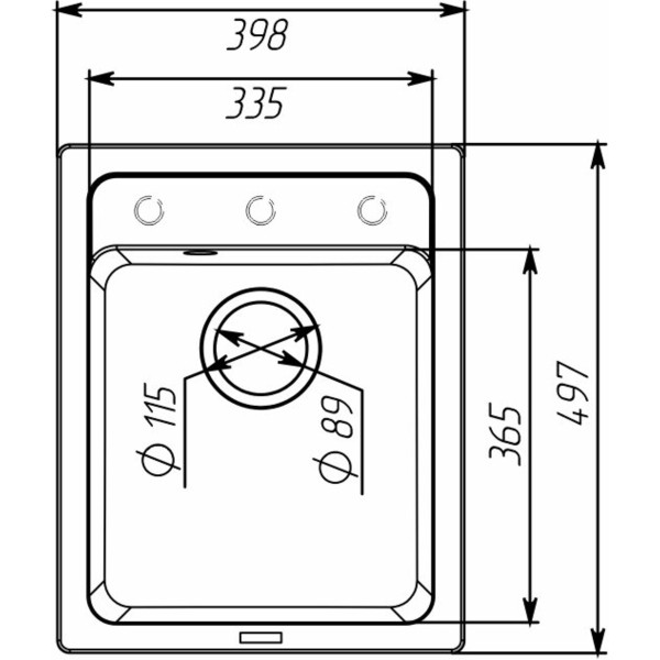 Гранітна мийка для кухні VALESO KORRADO 4050 матова Мікс