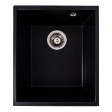 Гранитная мойка для кухни VALESO ROXY 3744 матовая Черный металлик