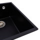 Гранітна мийка для кухні VALESO ROXY 3744 матова Чорний металік