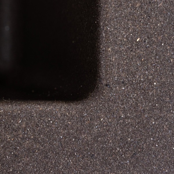 Гранітна мийка для кухні VALESO RUBA 4040 матова Темна скеля